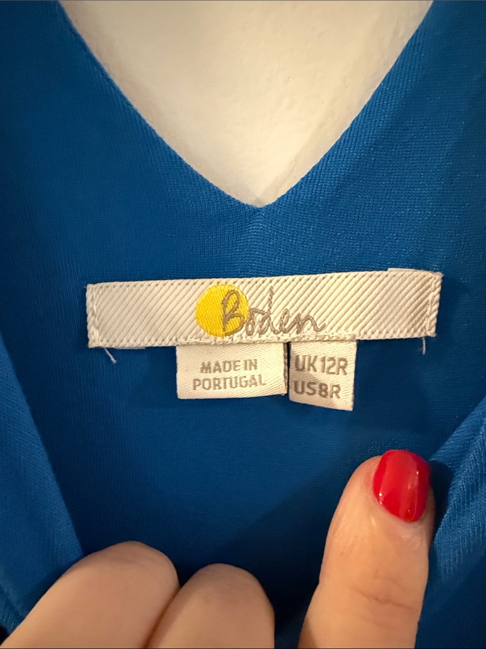 Boden Bright Blue Sleeveless V-Neck Maxi Dress - Picture 4 of 6